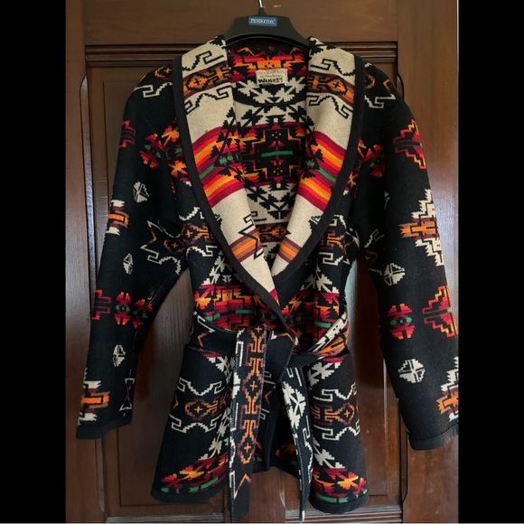 Pendleton Jackets & Coats Pendleton Oversized Navajo Print Blanket Wrap Coat Poshmark